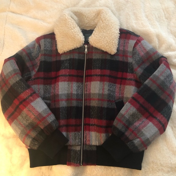 wild fable Jackets & Blazers - Cropped Plaid Jacket